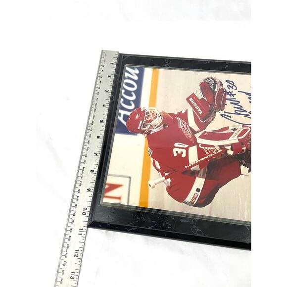 VTG Detroit Red Wings Chris OsGood #30 Hockey NFL Player Signed Autograph Plaque - Picture 12 of 13